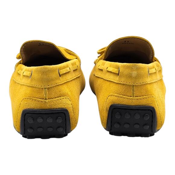 Tod's City Gommino Driving Men's Suede Loafers Yellow UK 11 US 12.5 - NWB $695 - Picture 6 of 11